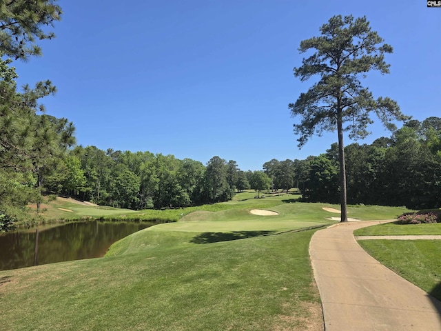 1400 Red Sunset Ln, Blythewood, SC 29016 - view of property's community featuring view of golf course, a water view, and a lawn
