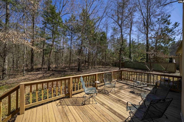 wooden deck with fence