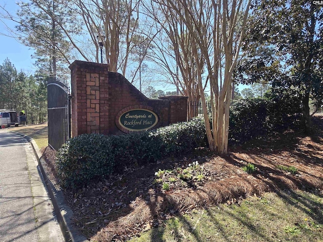 view of community sign