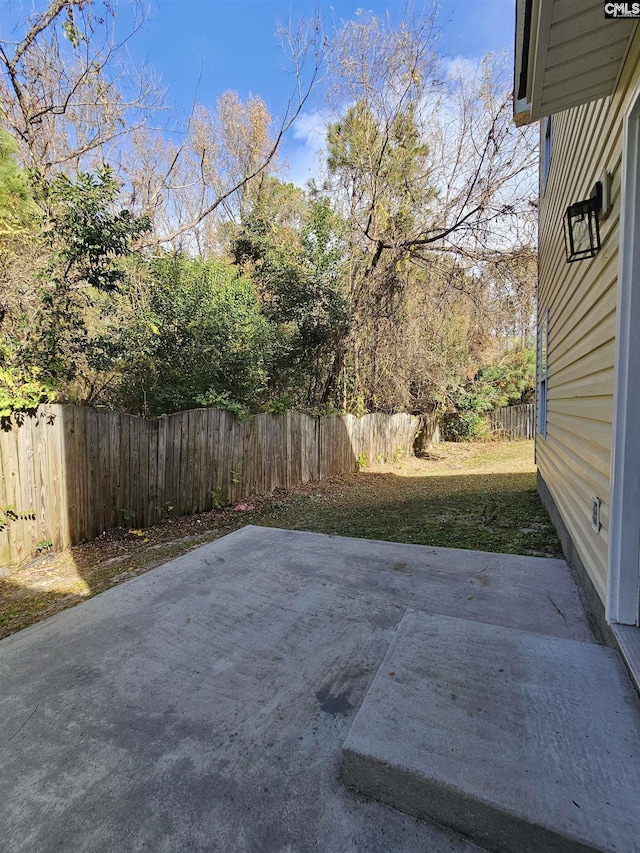 view of patio / terrace featuring a fenced backyard