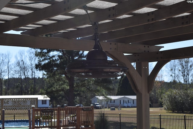 exterior space featuring fence