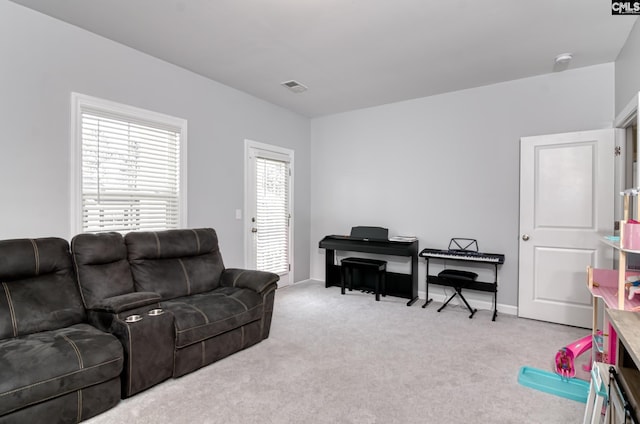263 Compass Trl, Blythewood, SC 29016 - living room with visible vents, baseboards, and carpet