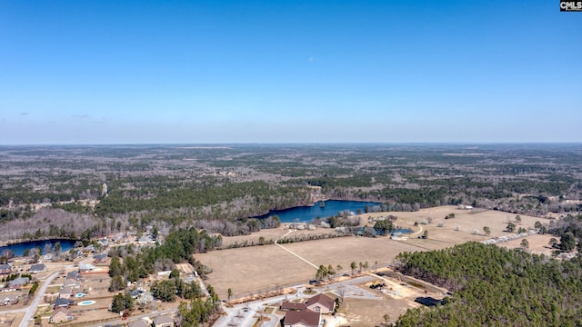 263 Compass Trl, Blythewood, SC 29016 - aerial view featuring a wooded view and a water view