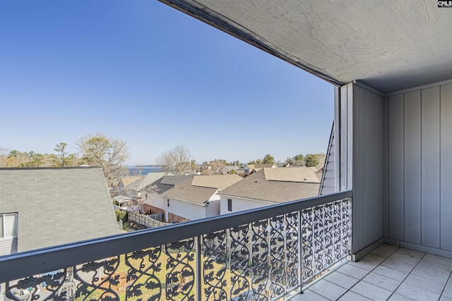 balcony featuring a residential view