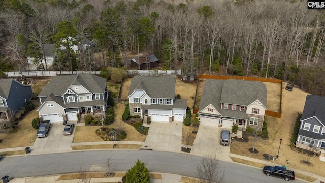 bird's eye view featuring a residential view