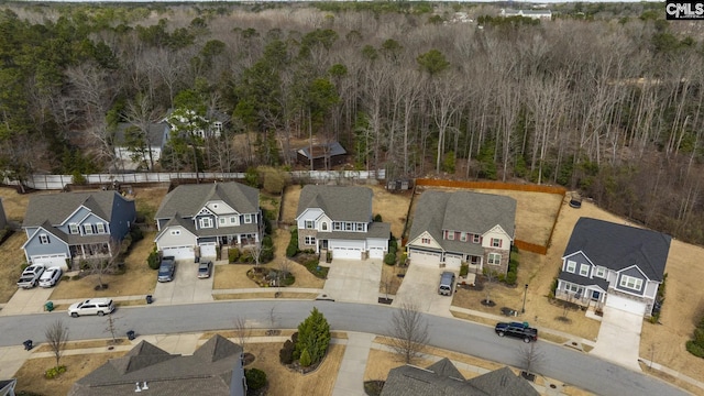 aerial view featuring a residential view