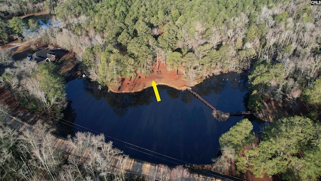 bird's eye view featuring a view of trees