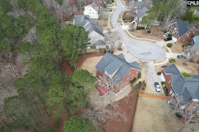 bird's eye view with a residential view