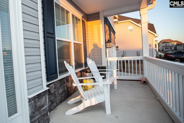 balcony with covered porch