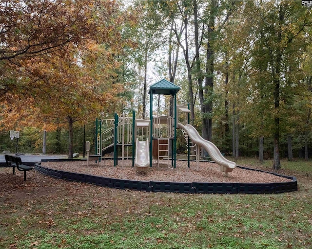 view of community jungle gym