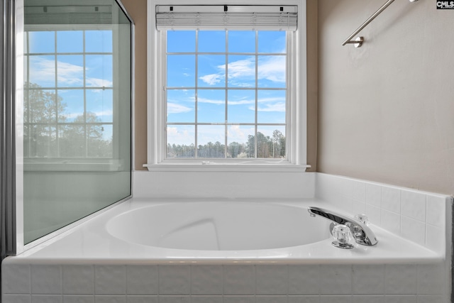 full bath featuring a garden tub