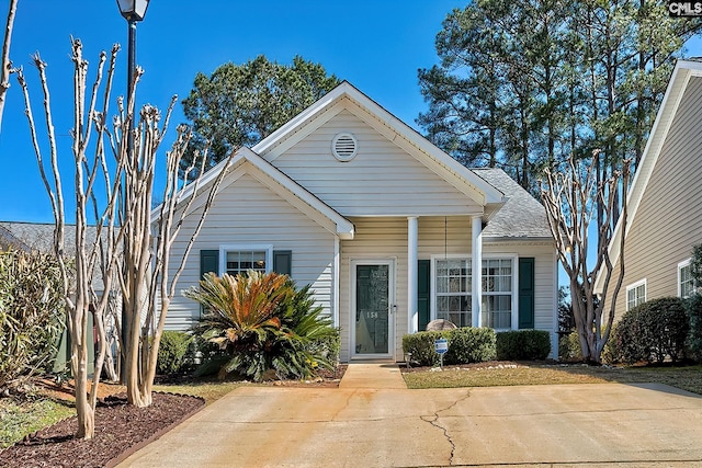 view of front of house featuring roof with shingles