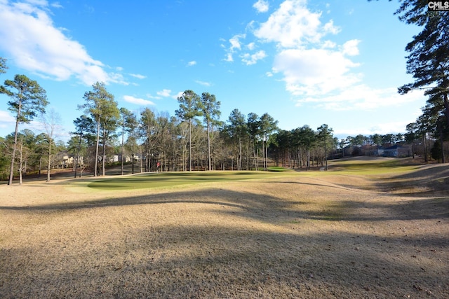 view of property's community with view of golf course