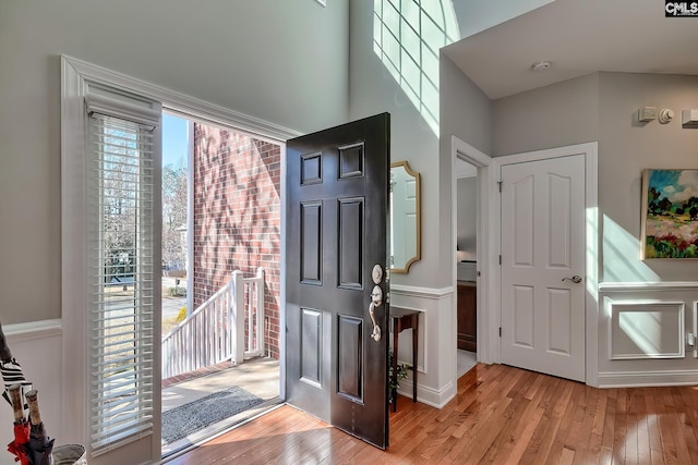 entrance foyer featuring hardwood / wood-style floors