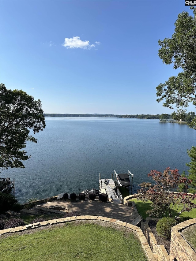 1230 Putnam Dr, Chapin, SC 29036 - property view of water featuring boat lift and a boat dock