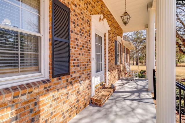 view of patio / terrace with a porch