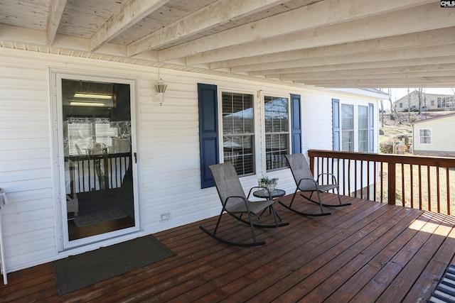 view of wooden terrace