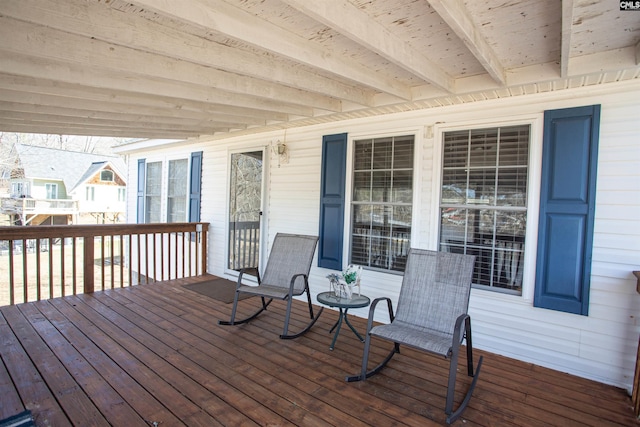 view of wooden terrace