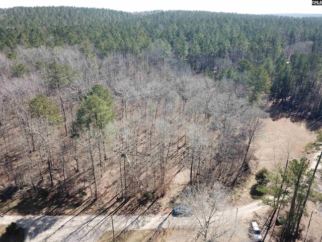 bird's eye view with a view of trees