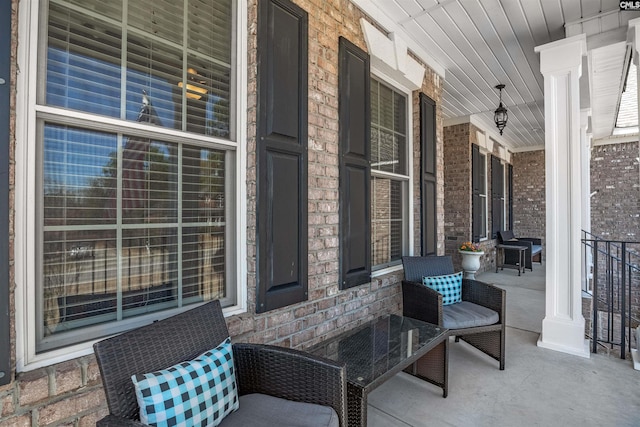 view of patio / terrace featuring covered porch