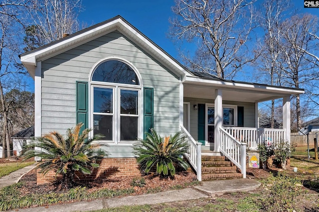 bungalow-style home with a porch