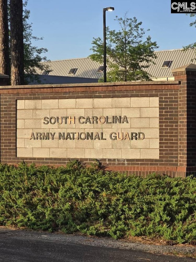 view of community sign