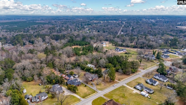 aerial view with a forest view