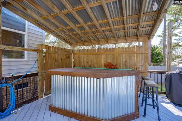 wooden deck with fence