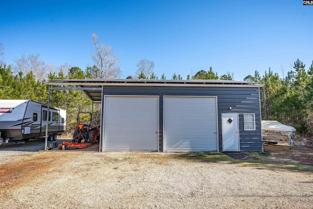 garage with a garage