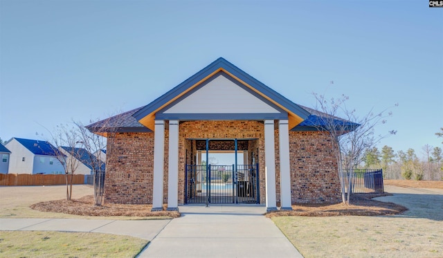 exterior space featuring fence