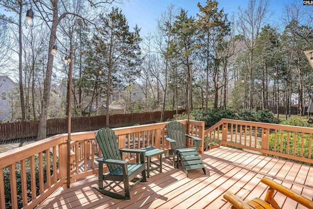 deck with fence