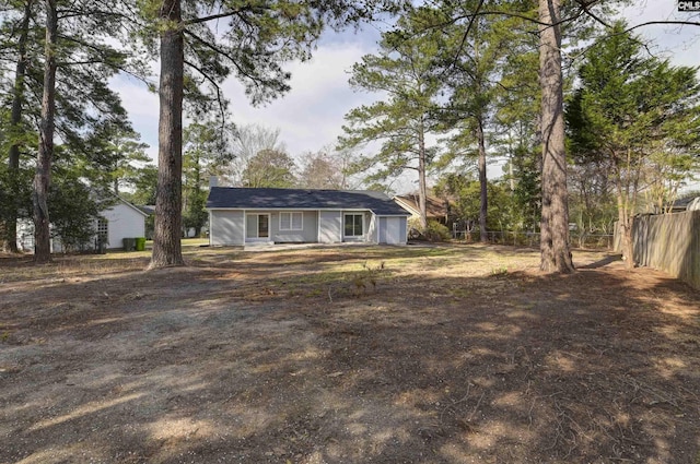 exterior space with fence