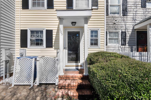 view of doorway to property