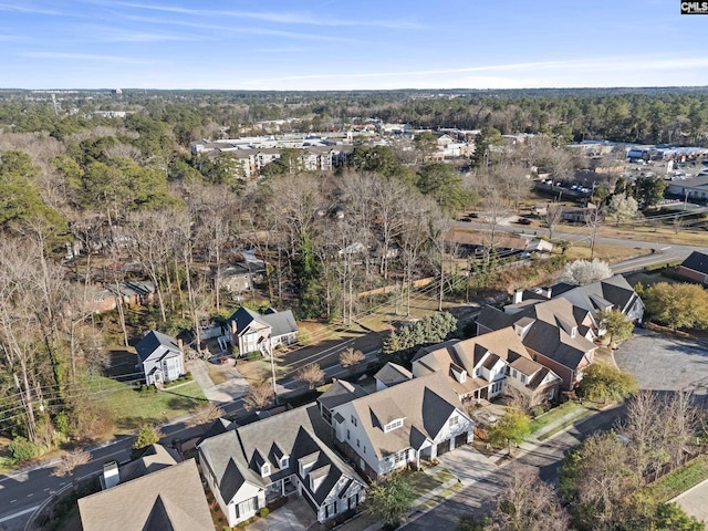 aerial view with a residential view