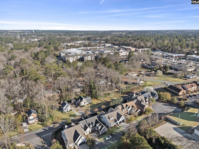 aerial view with a view of trees and a residential view