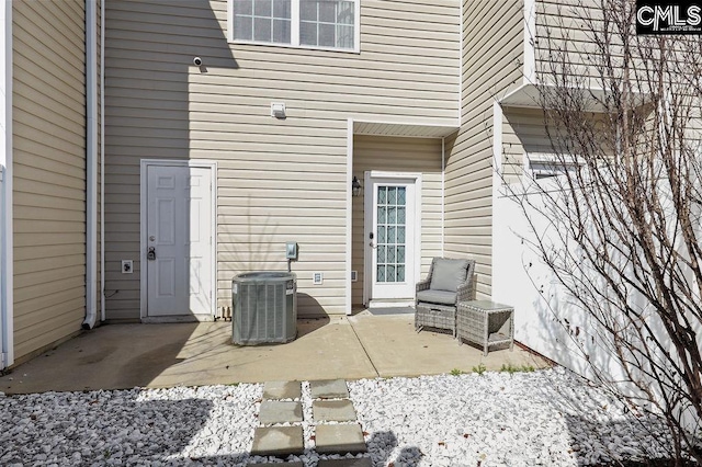 view of patio / terrace featuring central air condition unit