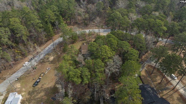 bird's eye view with a forest view