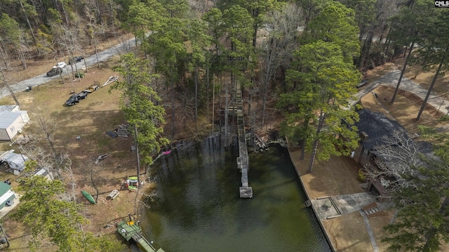 bird's eye view with a view of trees