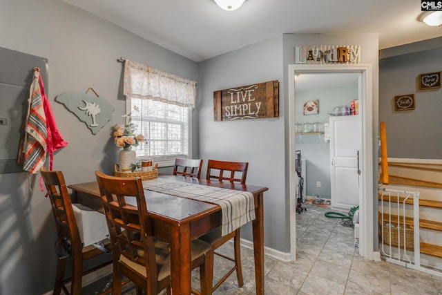 dining area with baseboards