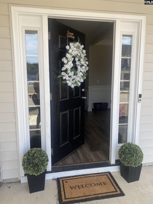 view of doorway to property