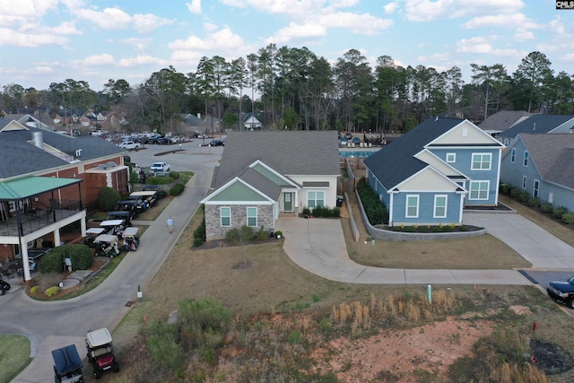 bird's eye view featuring a residential view