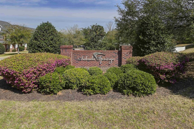 view of community sign