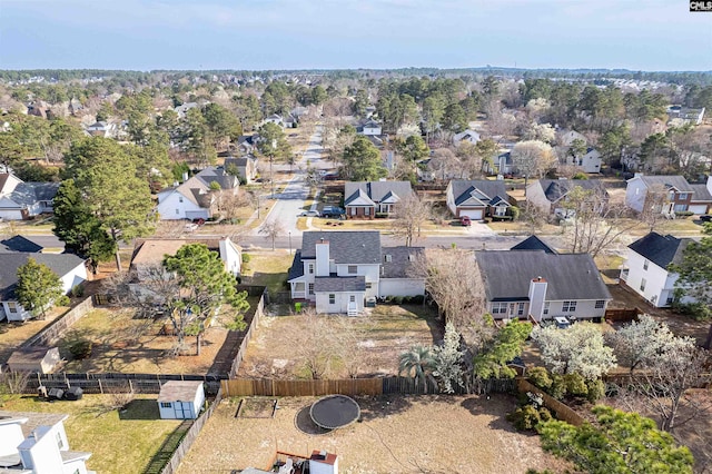 drone / aerial view with a residential view