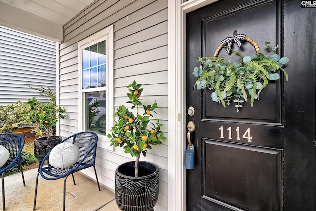 view of doorway to property