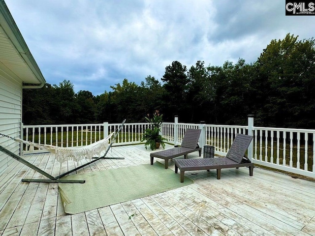 view of wooden terrace