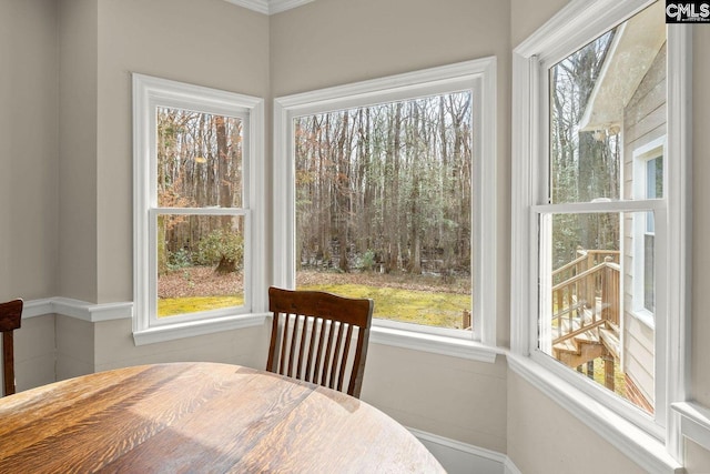 view of dining area