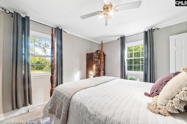 164 Carriageton Dr, Orangeburg, SC 29115 - bedroom with ceiling fan, visible vents, and a textured ceiling