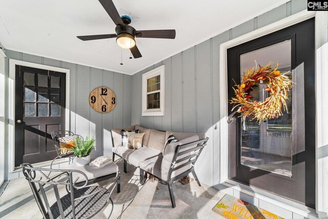 164 Carriageton Dr, Orangeburg, SC 29115 - view of patio / terrace featuring outdoor lounge area and a ceiling fan