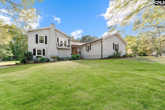 164 Carriageton Dr, Orangeburg, SC 29115 - view of front of property with a chimney and a front lawn