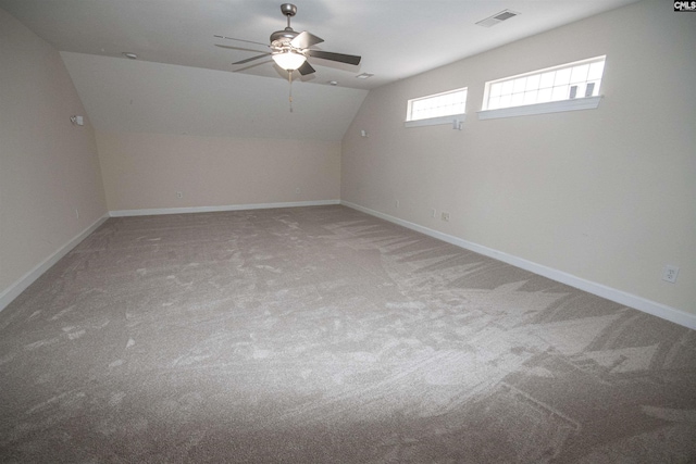 1208 Botanical Pkwy, West Columbia, SC 29169 - bonus room featuring ceiling fan, vaulted ceiling, and carpet floors